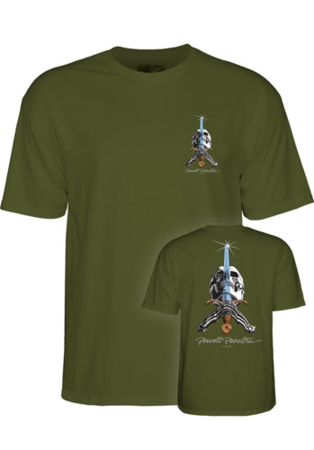 T-Shirts Powell-Peralta Skull & Sword Green